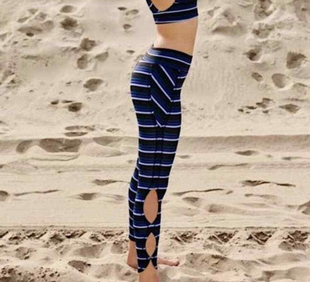 Free People Movement Striped Leggings SZ Small